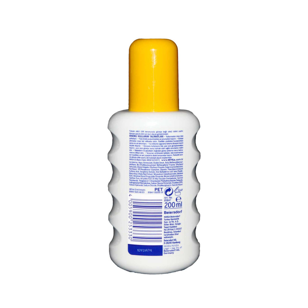 Nivea Sun Kids Güneş Koruyucu 200 ml Sprey 50+ Çok Yüksek