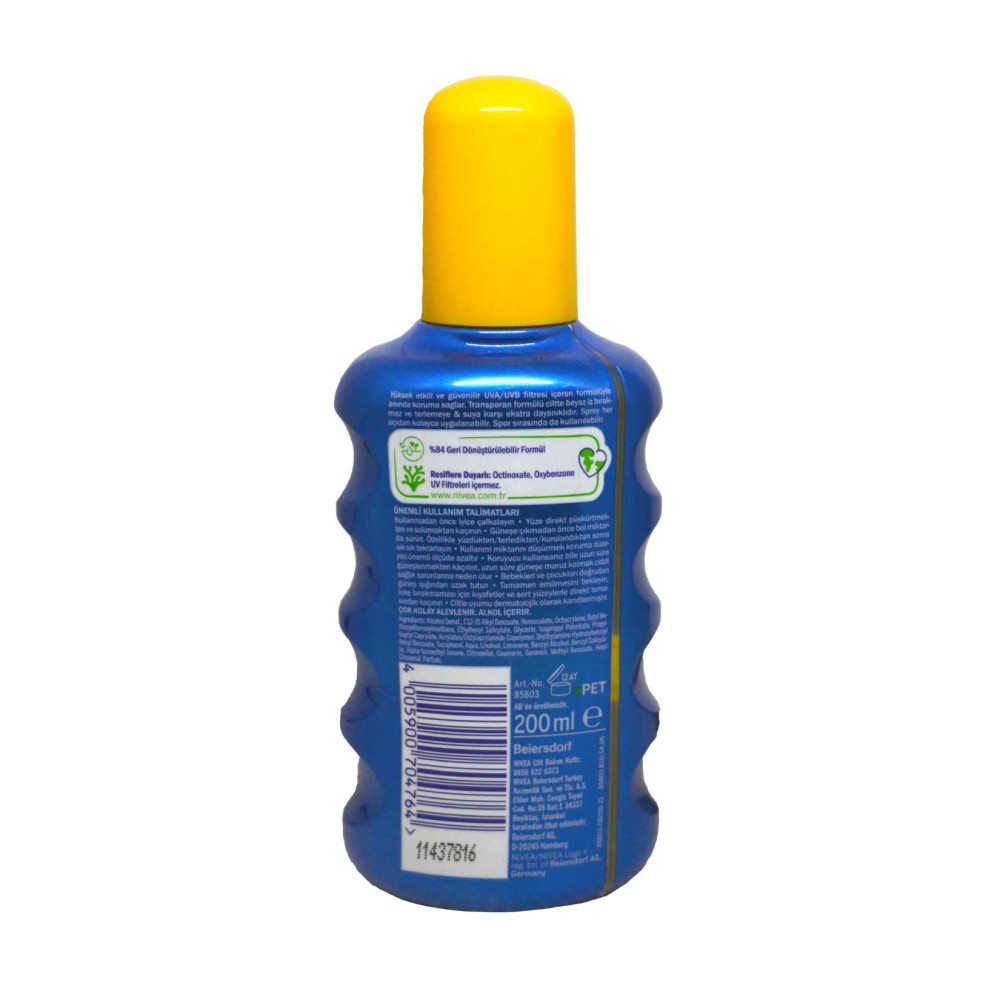 Nivea Sun Koruma&Ferahlık Güneş Koruyucu 200 ml Sprey 30 Yüksek