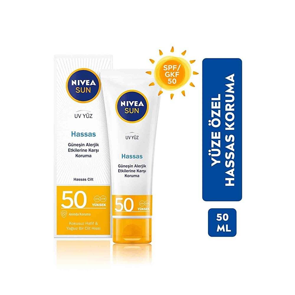 Nivea Sun Yüz Kremi Ultra Hassas 50 Faktör 50 Ml Güneş Kremleri ve Losyonları Fiyatı