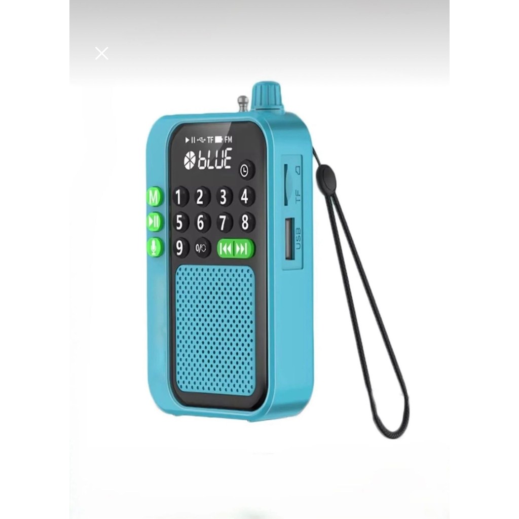 Nivego Bluetooth Şarjlı Radyo USB & Tf Kart Okuyucu Deprem Çantasına Uygun Fm Radyo - Mini Hoparlör - Turkuaz Bluetooth Hoparlör Fiyatı