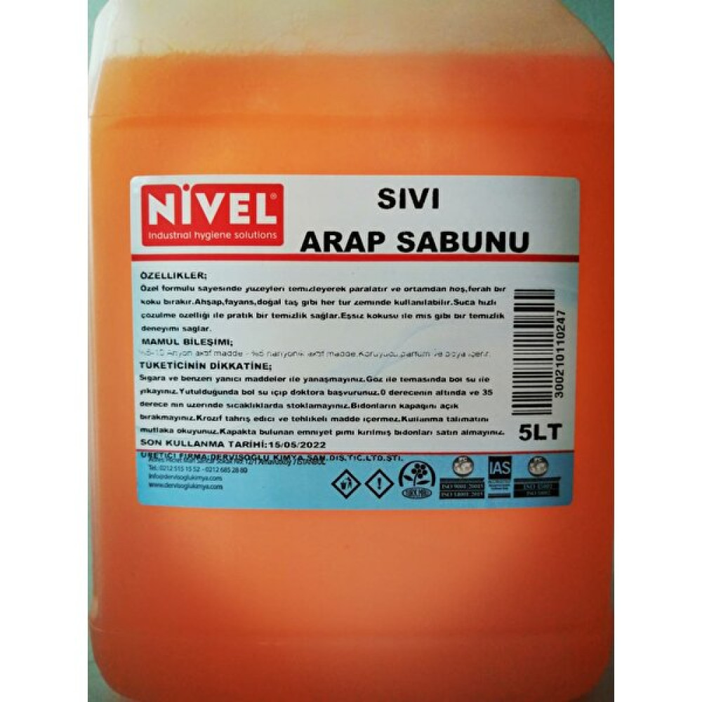 Nivel Sıvı Arapsabunu -5lt Parlatıcı ve Temizleyiciler Fiyatı