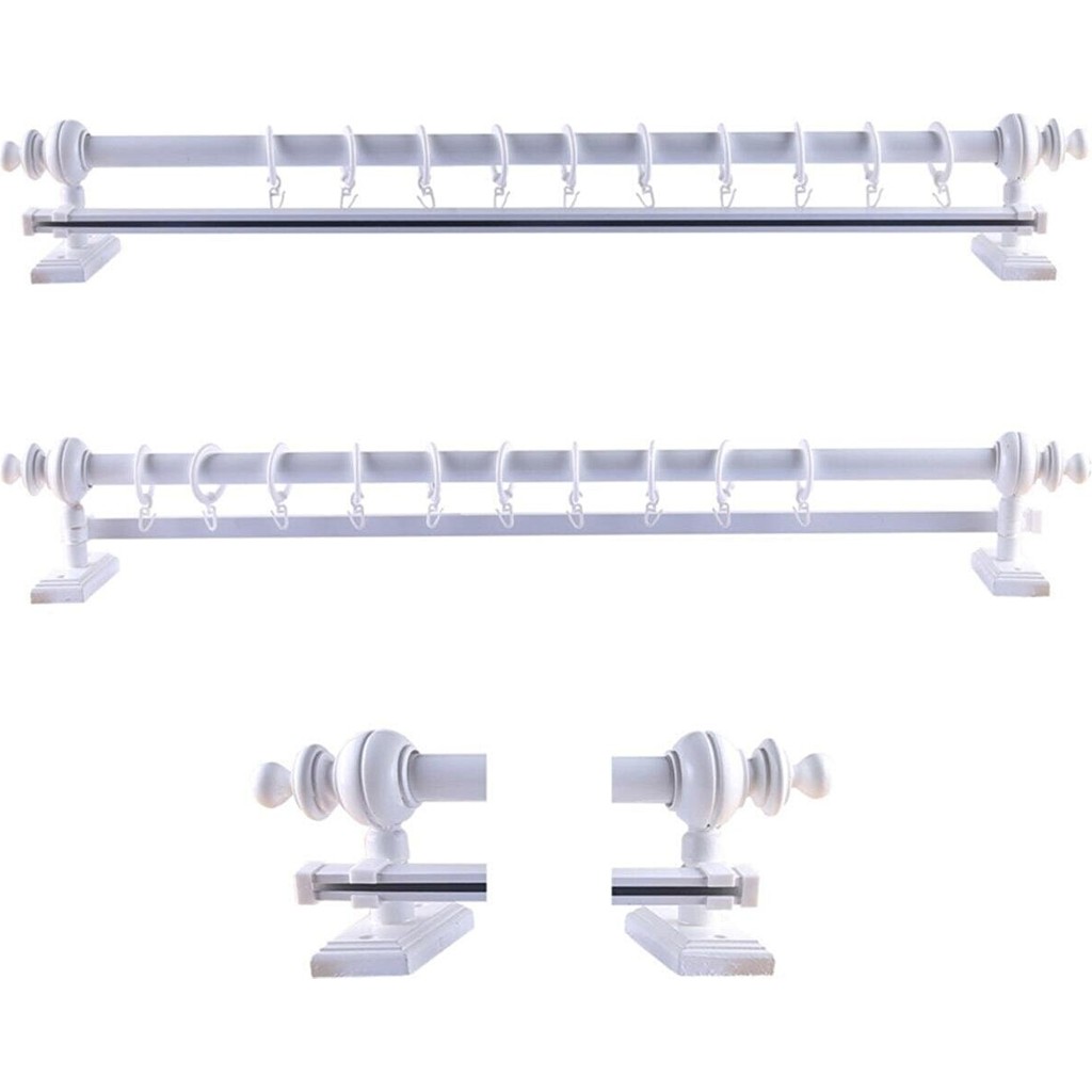 Nivemes Home Nivemeshome Beyaz Ahşap Rustik Perde Askısı/raylı Rustik Borusu 150 cm Perde Fiyatı