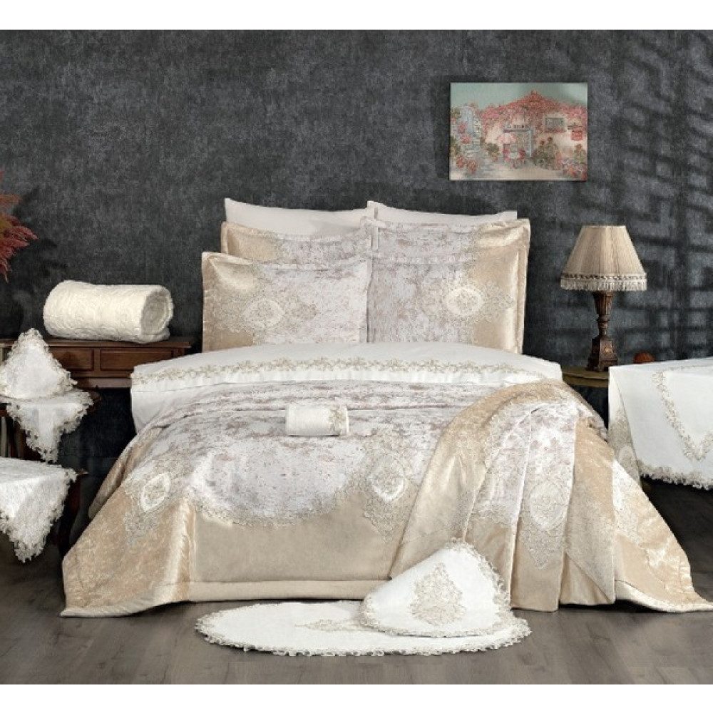 Nivemes Home Royal Home Oxford Krem 45 Parça Çeyiz Paketi Yatak Odası Tekstili & Çeyiz Seti Fiyatı