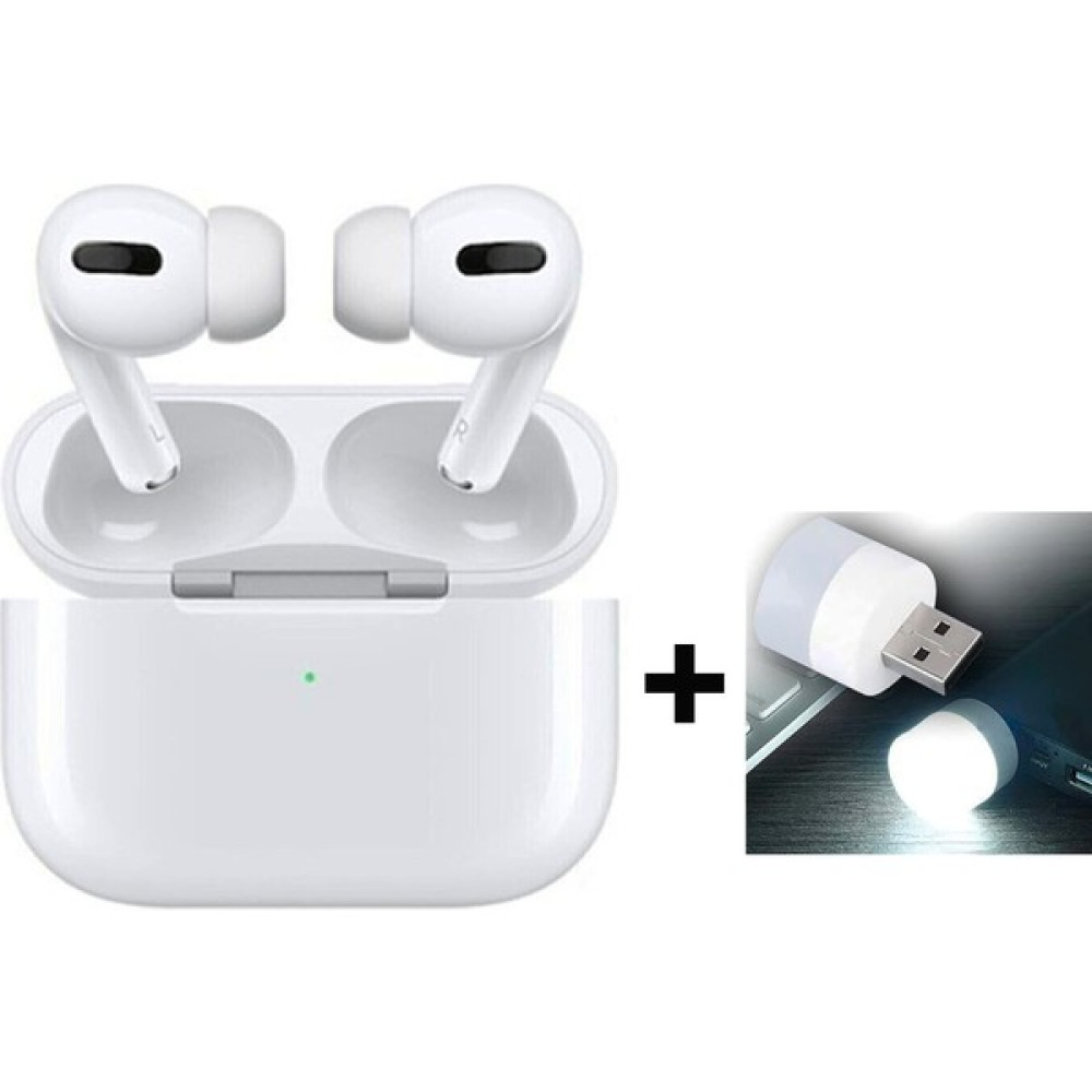 Niya Airpods Pro Android ve Ios Uyumlu Logolu Seri Numaralı Süper Copy Bluetooth Kulaklık + 1 Usb Lamba - Beyaz Kulak İçi Kulaklık Fiyatı