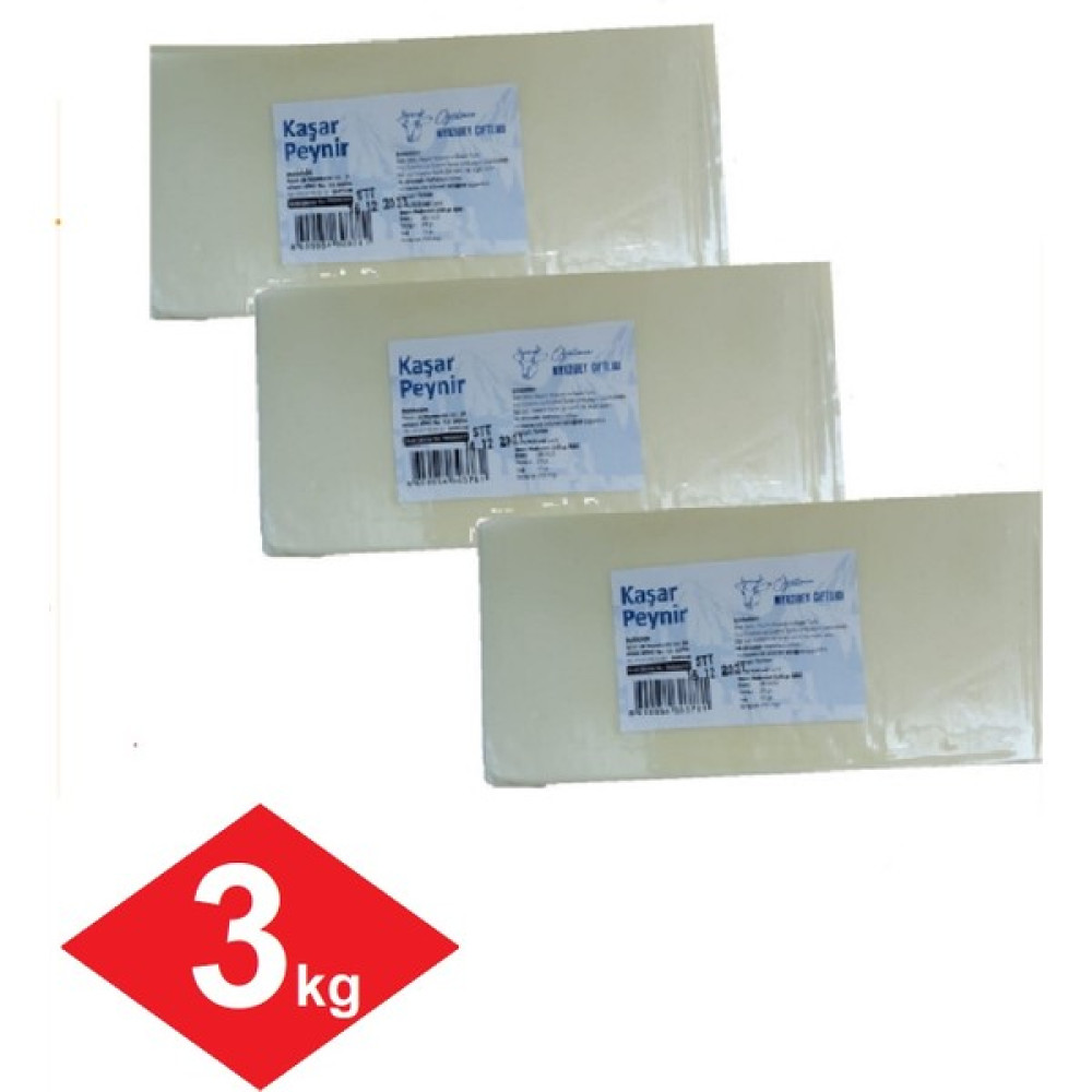 Niyazibey Çiftliği Taze Kaşar Peynir 1 kg x 3 Adet - 3 kg Diğer Fiyatı