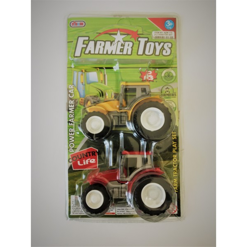 Nizam Çiftlik Serisi Ikili Traktör Farmer Toys - Kırmızı - Sarı Oyuncak Araç Fiyatı