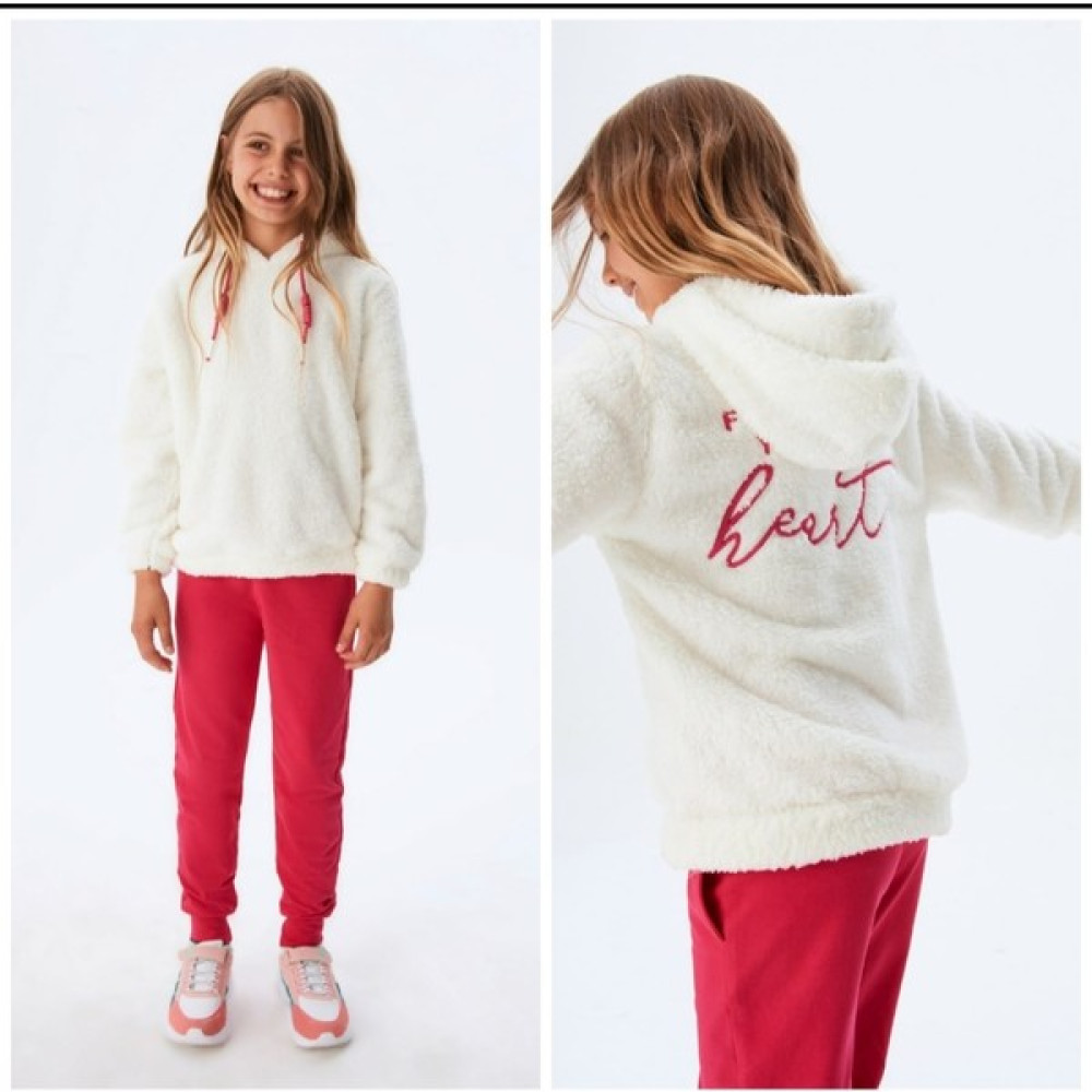 Nk Kids Kız Çocuk Kapüşonlu Bağcıklı Arka Yazılı Wellsoft Sweat Kız Çocuk Sweatshirt Fiyatı