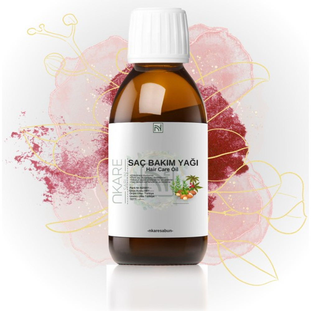 Nkare Saç Bakım Yağı 100 ml - %100 Doğal Yağlardan - 6 Bileşenli - Biberiye - Argan - Jojoba - Badem - Hint Yağı - E Vitamini Saç Bakım Maskeleri & Serumlar & Spreyler Fiyatı
