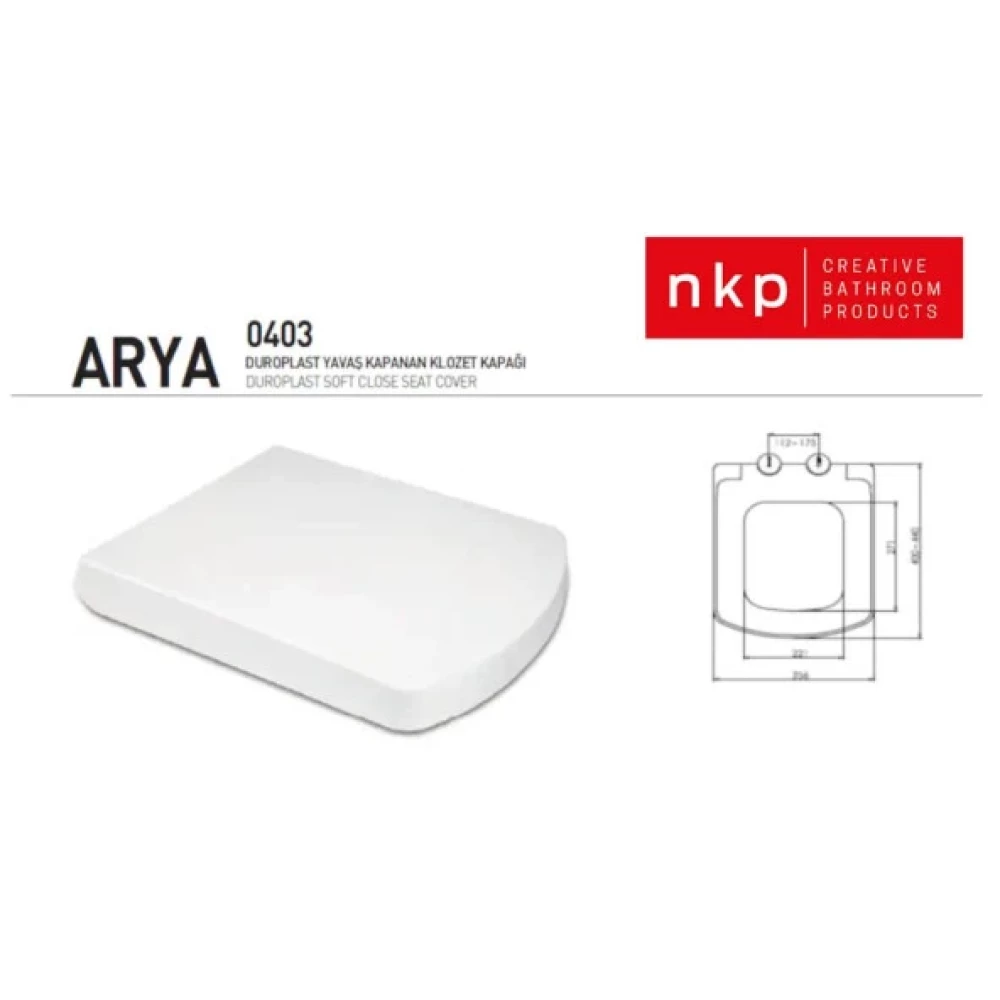 Nkp Arya Duroplast Metal Menteseli Yavas Kapanir Ustten Sikmali Klozet Kapagi Klozet Fiyatı