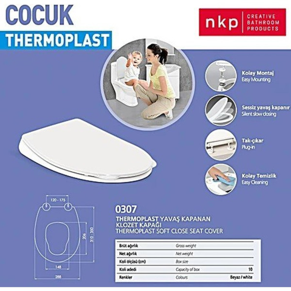 Nkp Çocuk Klozet Kapağı Yavaş Kapanır Smart Nkp 0307 Oto Boyaları Fiyatı