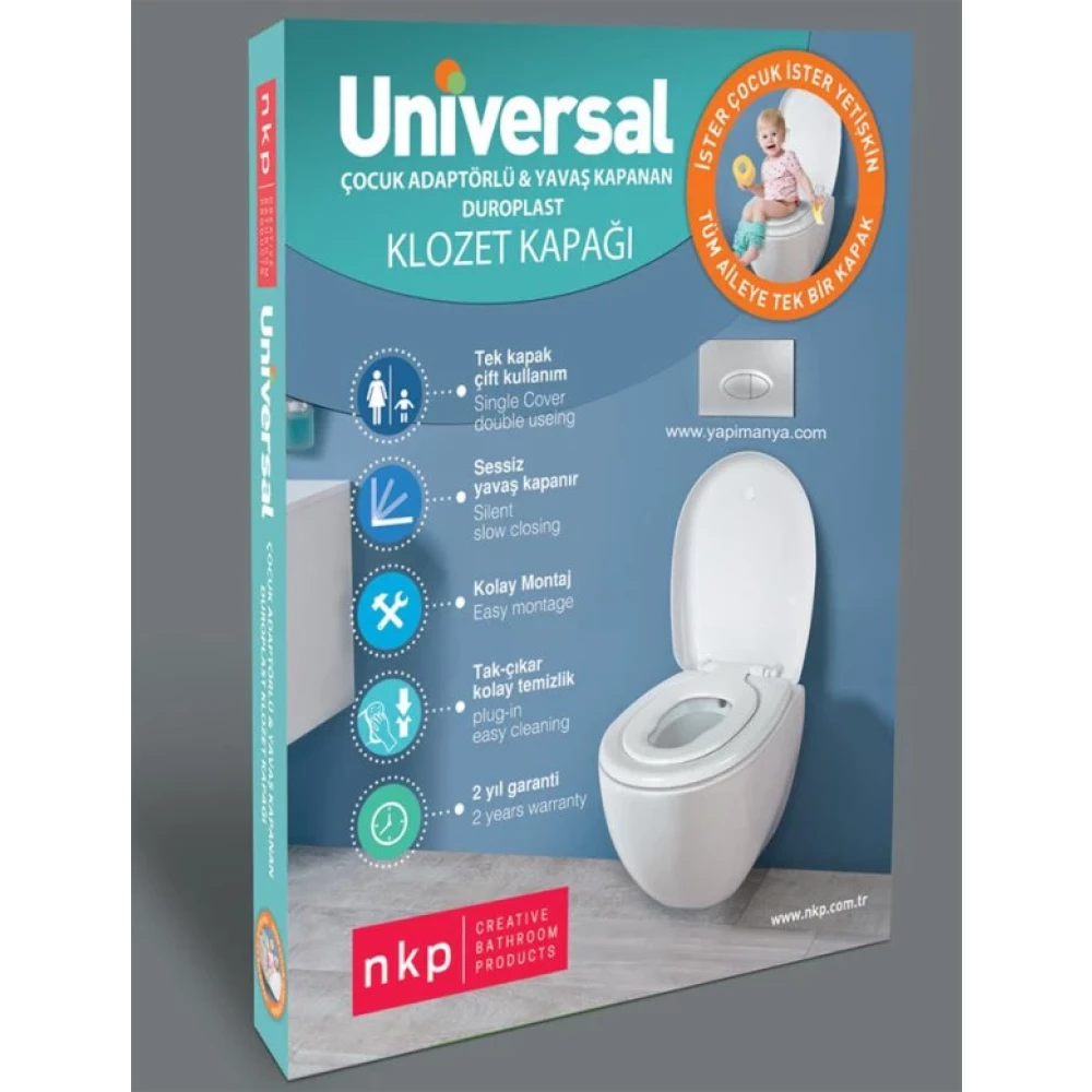Nkp Tak - Cikar Cocuk Adaptorlu Yavas Kapanir Klozet Kapagi Kapak Klozet Fiyatı