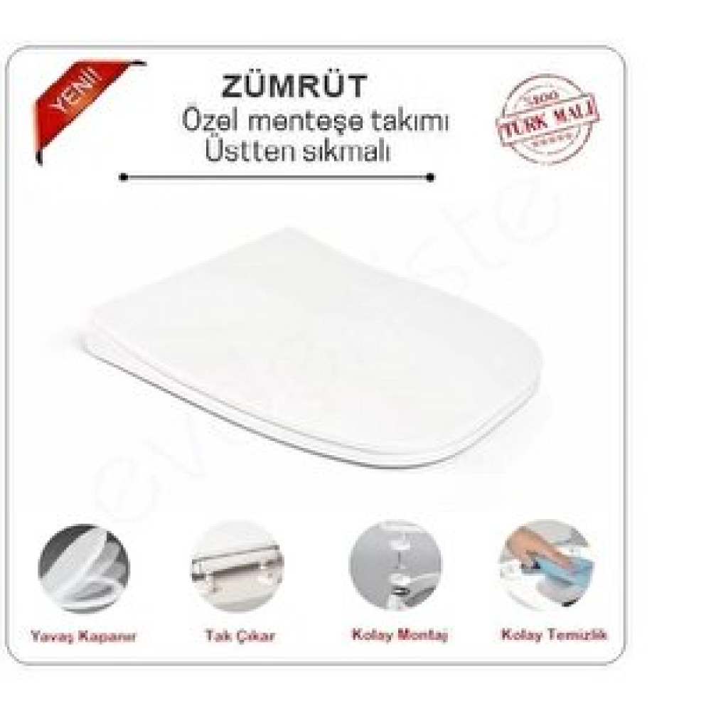 Nkp Zümrüt Slim İnce Kare Yavaş Kapanan Klozet Kapağı Klozet Kapağı Fiyatı