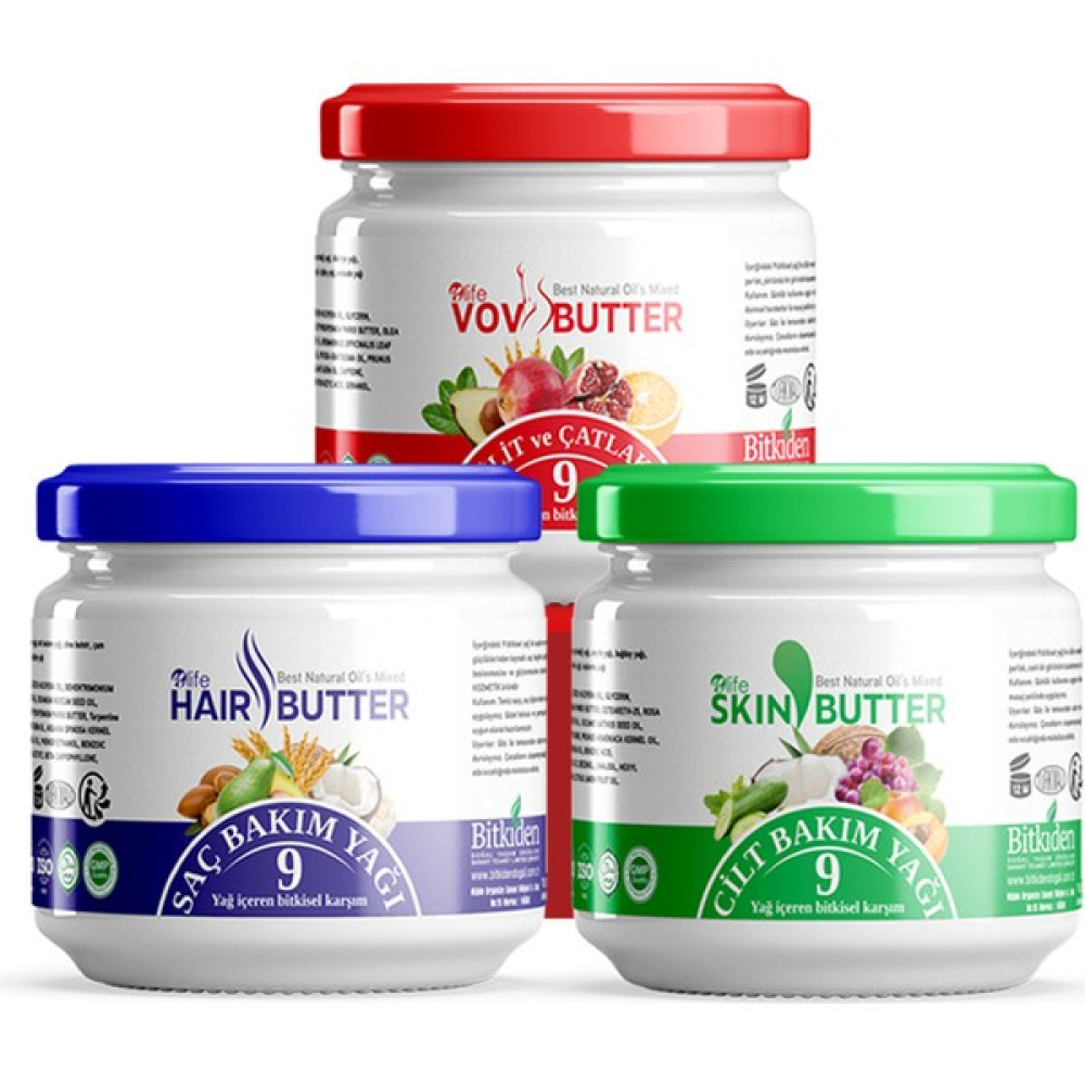 Nlife 3 Lü Butter Set Hair Butter Vov Butter Skin Butter Tüm Ciltler 190X3 ml - 570 ml Cilt ve Yüz Bakımı Fiyatı