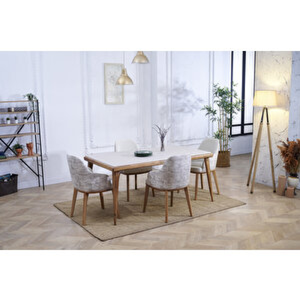 Nmoda Stil Masa  ve  Arya Sandalye Mutfak Masa Takımı 90x160 cm Yemek & Mutfak Masası Fiyatı