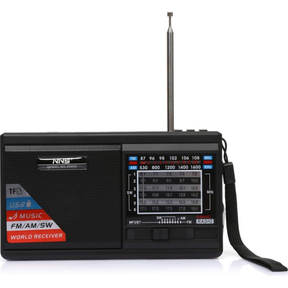 Nns Güneş Enerjili Şarjlı Radyo + El Feneri + Bt + USB + Tf Destekli - Siyah Alarmlı Saatler & Radyolar Fiyatı