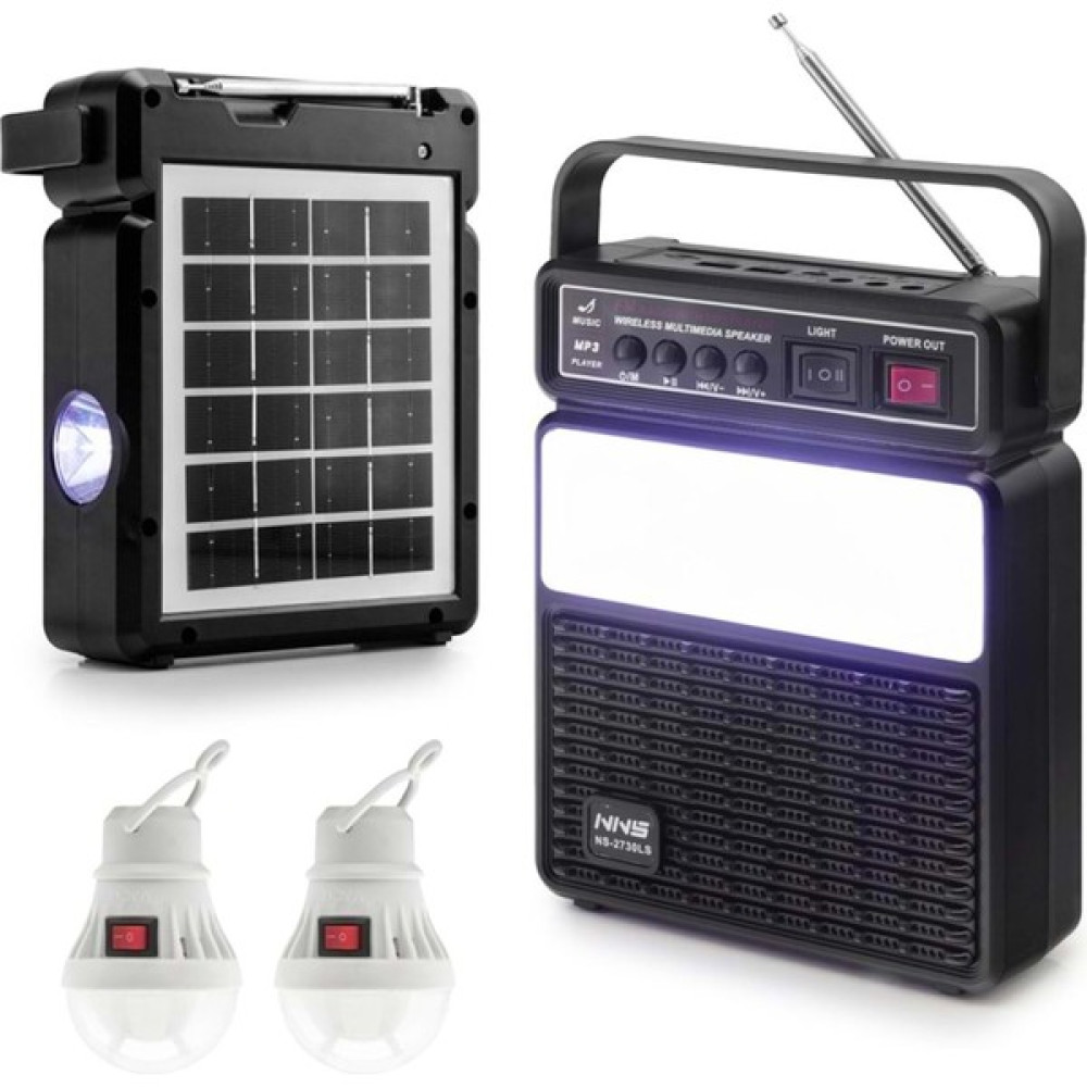 Nns Solar Kamp Lambası Acil Durum Işığı Şarjlı Bt/usb/sd/fm Nns NS-2730LS Bluetooth Hoparlör Fiyatı