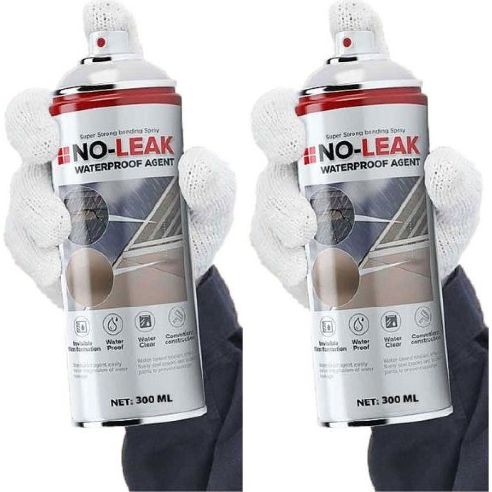 No-Leak 1+1 Paket Su İzolasyon Sızıntı Onarım Spreyi Su Geçirmez BEYAZ 2X300 ml Dış Cephe Yalıtım Malzemeleri Fiyatı