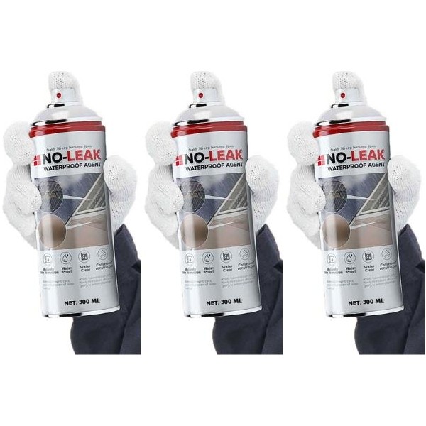 No-Leak 2+1 Paket Su Izolasyon Sızıntı Onarım Spreyi Su Geçirmez Beyaz 3X300 ml Dış Cephe Yalıtım Malzemeleri Fiyatı