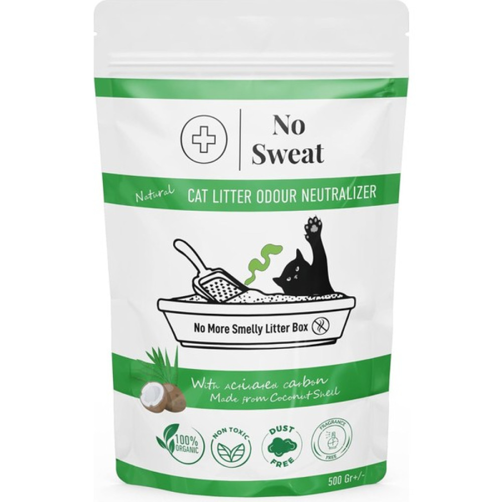 No Sweat Aktif Karbon Kedi Kumu Koku Giderici - Hindistan Cevizi Bazlı - Kimyasal Içermez - Kokusuz - 500GR - Açık Yeşil Evcil Hayvan Ürünleri Fiyatı