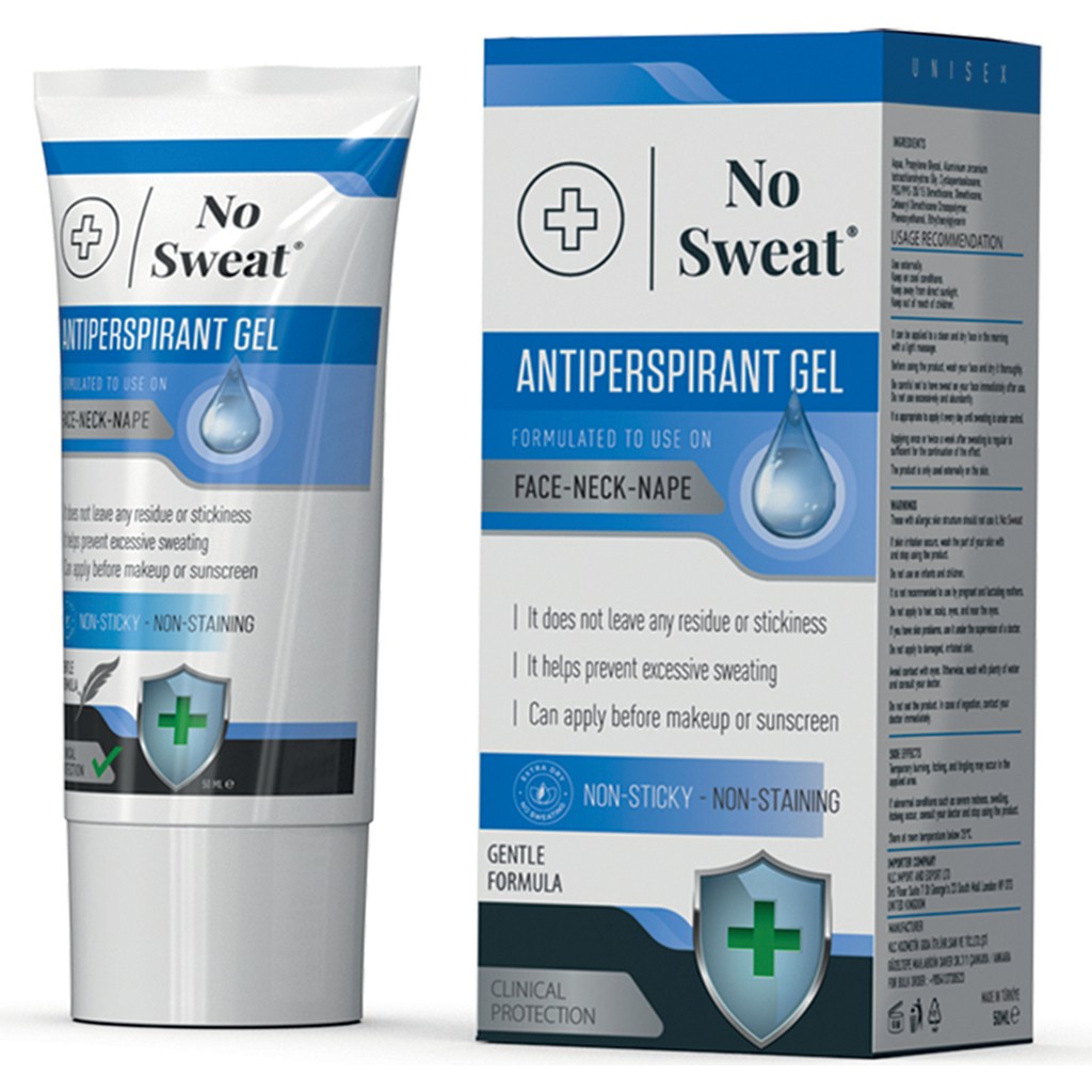 No Sweat Antiperspirant Gel - Yüz - Boyun - Ense Terlemesine Karşı Jel 50 ml Diğer Fiyatı