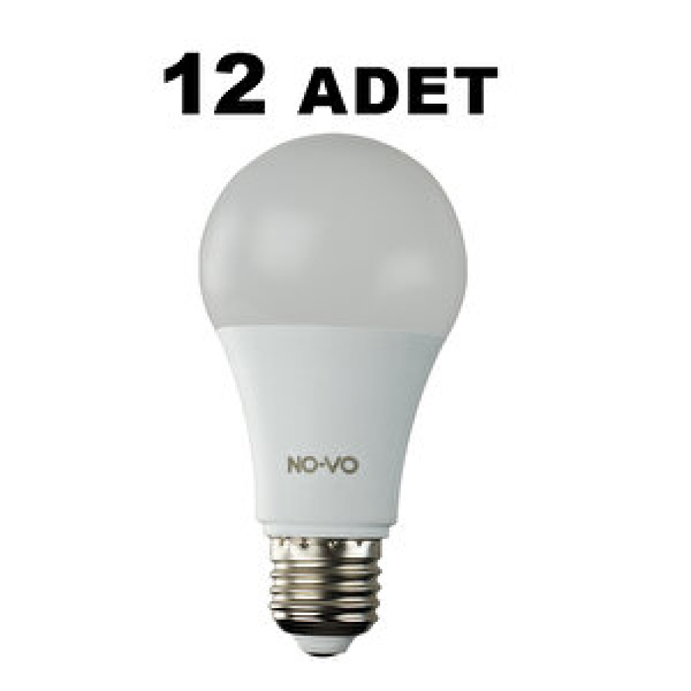 NO-VO 15w Led Ampul 12 Adet - Beyaz Işık Led Aydınlatmalar Fiyatı