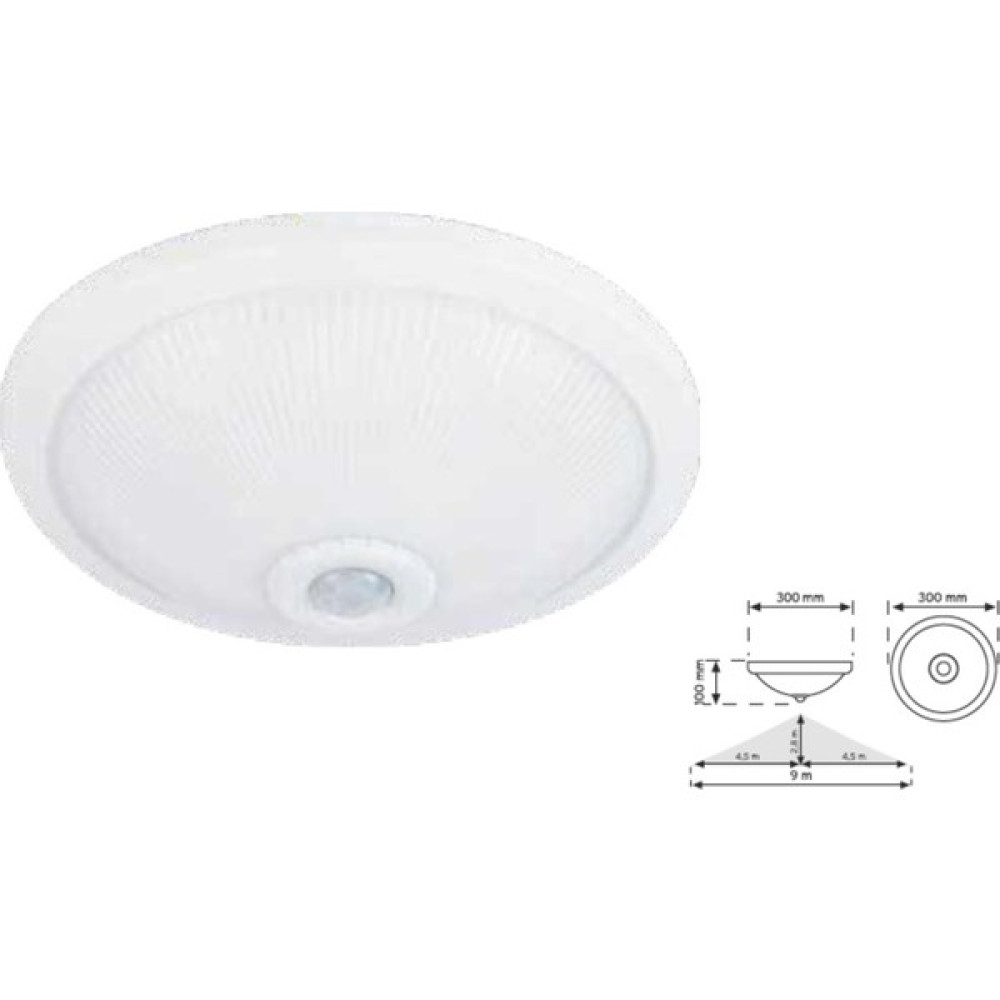 No-vo 360 Ledli Sensörlü Ve Acil Kitli Tavan Armatürü (Beyaz Işık) - Beyaz Armatür Fiyatı