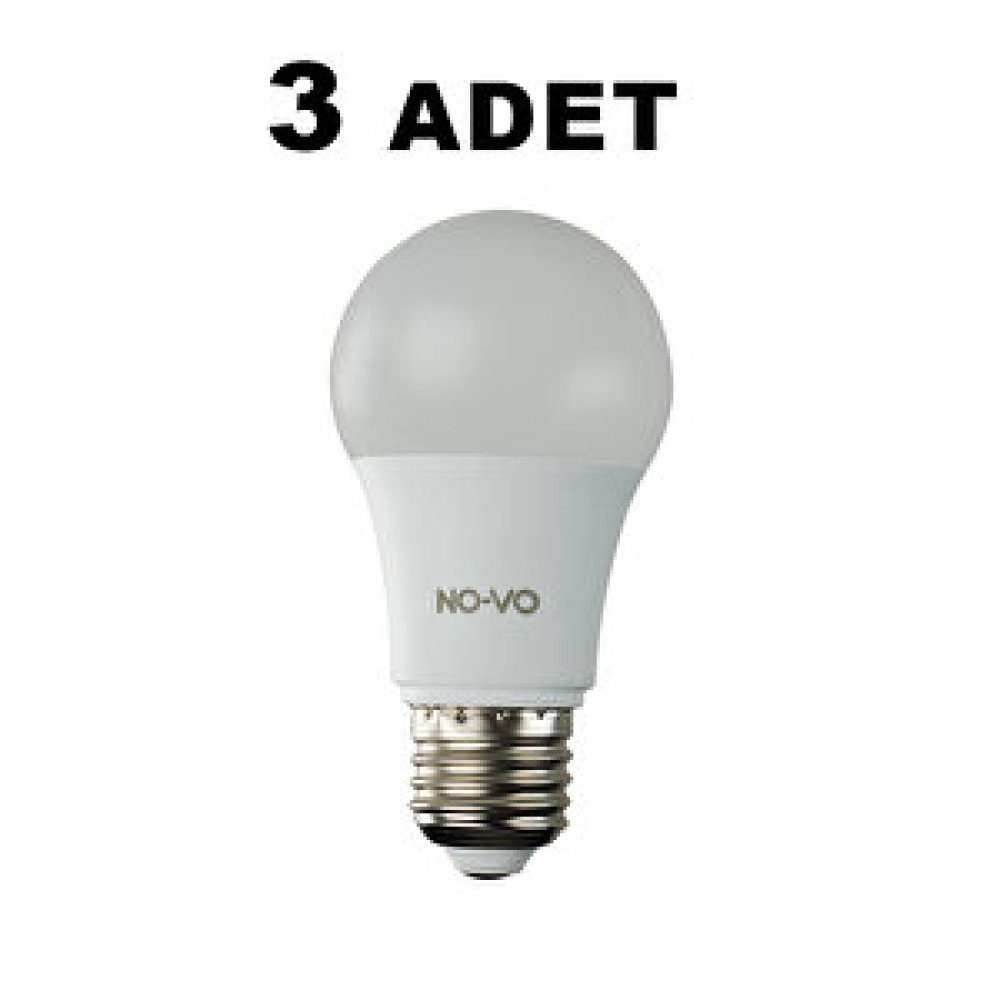 NO-VO 9w Led Ampul 3'lü Paket - Sarı Işık Led Aydınlatmalar Fiyatı