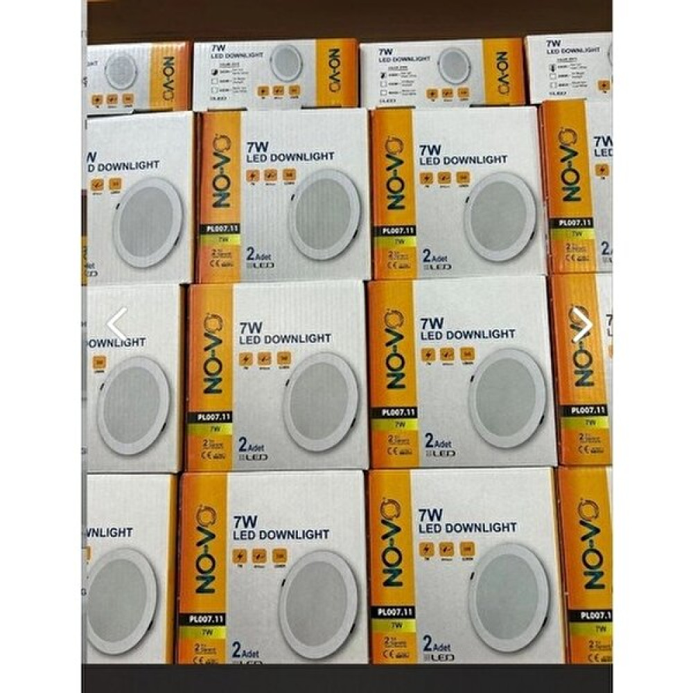 No-vo Novo Novo6 Watt LED Spota Uyumlu 7WATT LED Spot Beyaz Kasa Beyaz Işık ( 6500K ) (Delik Çapı 10 Cm) Spot Fiyatı