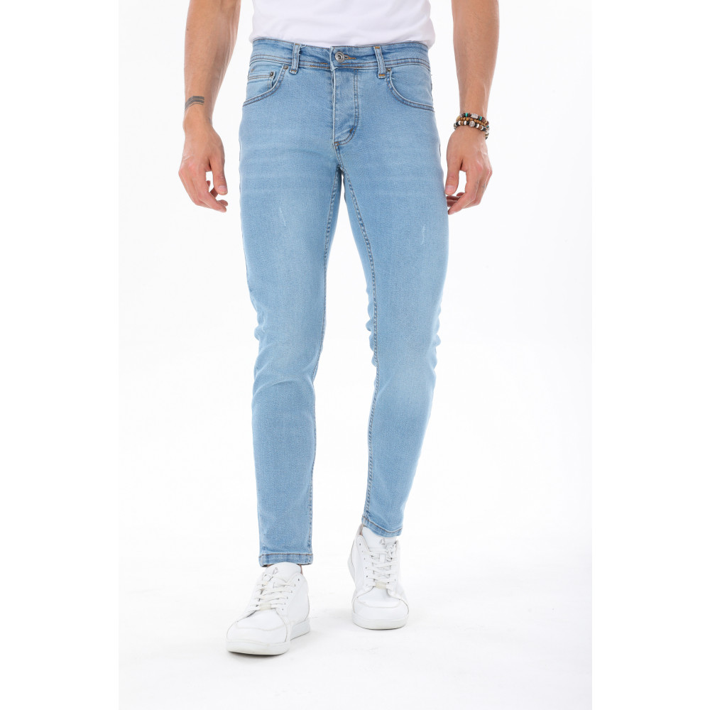 No Way Skinny Fit Likralı Buz Mavi Tırnaklı Erkek Pantolon 33 Beden Kadın Pantolon Fiyatı