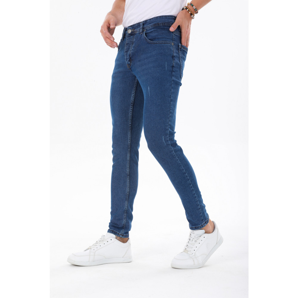 No Way Skinny Fit Likralı Mavi Tırnaklı Erkek Pantolon 32 Beden Kadın Pantolon Fiyatı