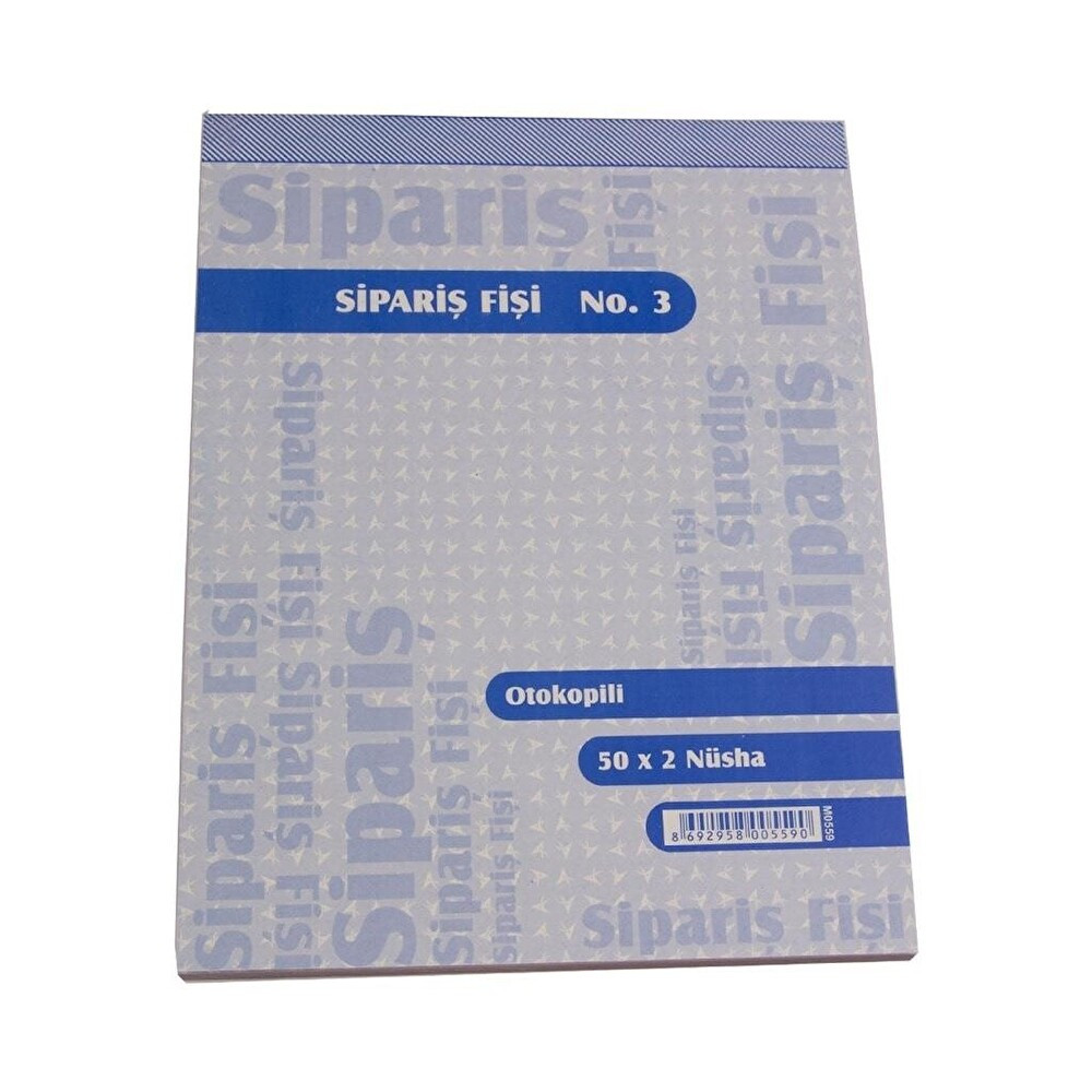 NO:3 OTOKOPİLİ SİPARİŞ FİŞİ 50X2 NÜSHA Ofis Malzemeleri Fiyatı