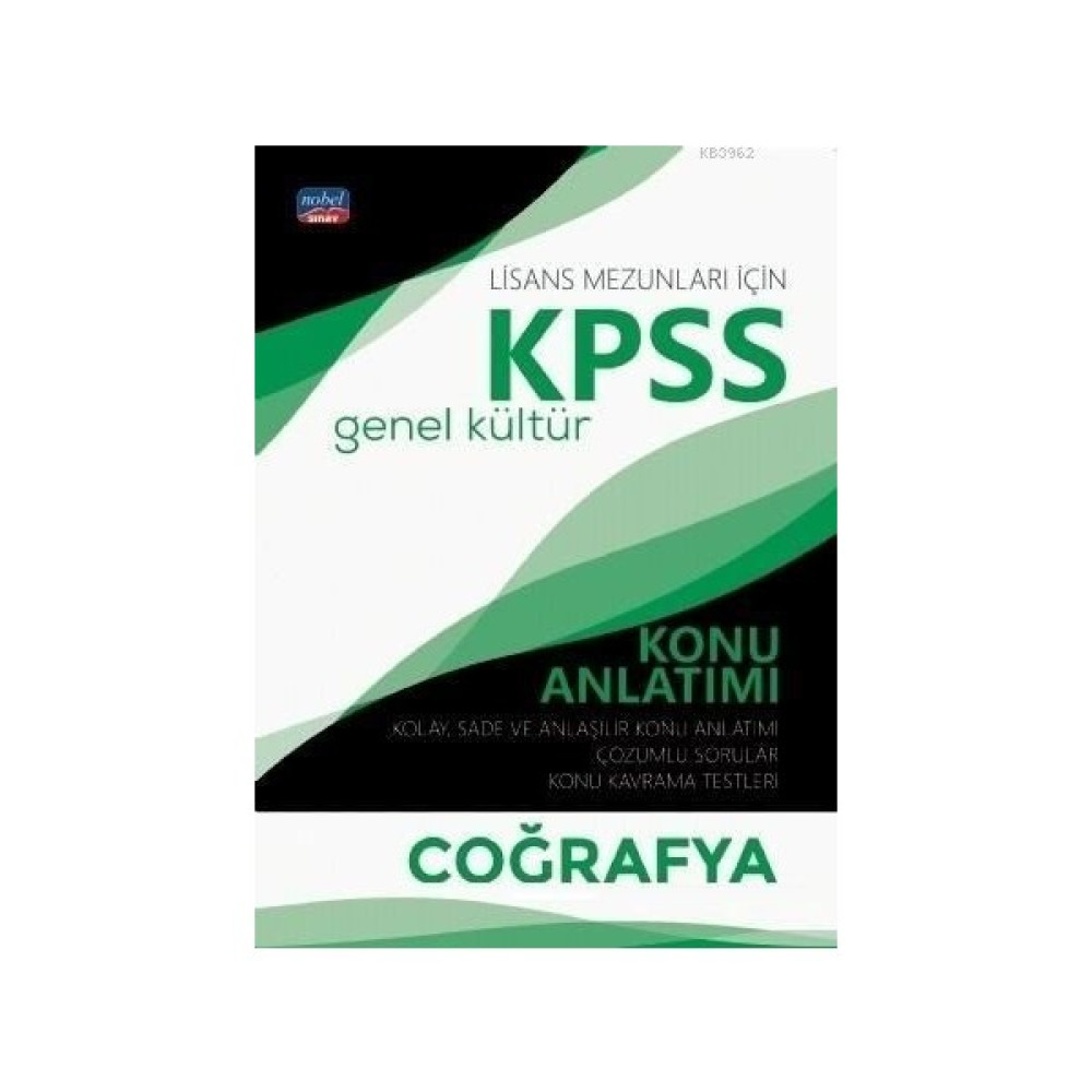 Nobel Sınav Yayınları KPSS Lisans Coğrafya Genel Kültür Konu Anlatımı Ders Sınav Kitapları Fiyatı