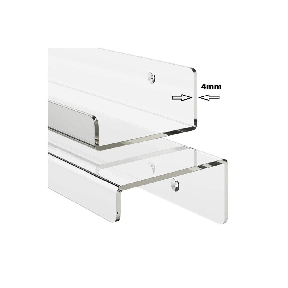 NOBELL Pleksi Raf Şeffaf (en:45cm) X 10cm (genişlik) 4mm Pleksiden Üretilir Ev & Dekorasyon Aksesuarları Fiyatı