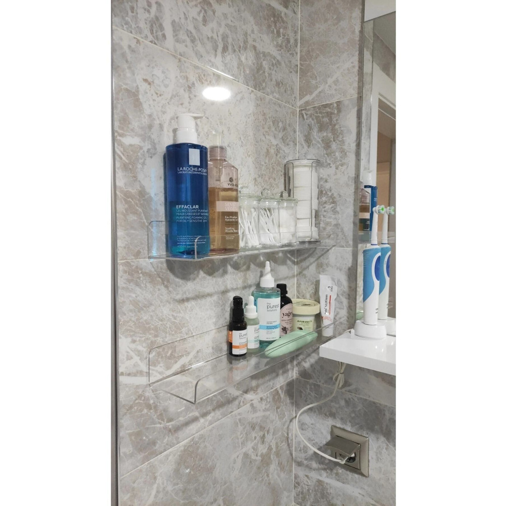 NOBELL Pleksi Takı Oje Baharatlık Düzenleyici Raf Genişlik 40cm X 10cm (4MM PLEKSİDEN ÜRETİLİR) Banyo Aksesuarları Fiyatı