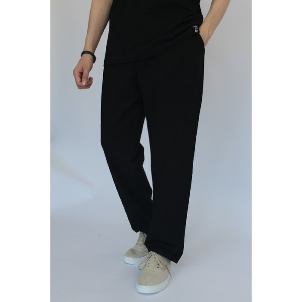 Nobility Jean Unisex Yazlık Beli Lastikli Rahat Siyah Keten Pamuklu Serin Tutan İpli Bol Keten Pantolon Erkek Pantolon Fiyatı