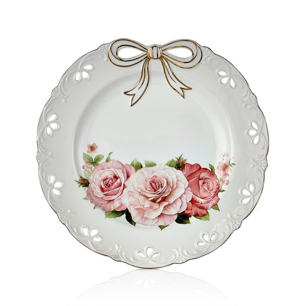 Noble Life Gül Desen Fiyonklu 6 Lı Pasta Tabağı 23,5Cm Mutfak Gereçleri Fiyatı