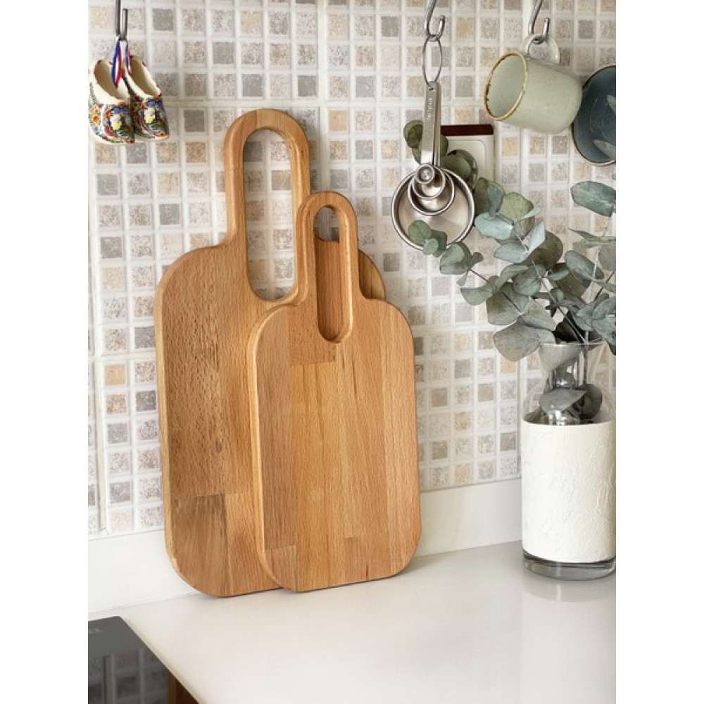 Nobleraven Design Doğal Ahşap Kesme Tahtası ve Sunum Tahtası, Ikili Set, Kayın Ağacı Kesme Tahtaları / Kesim Tablaları Fiyatı