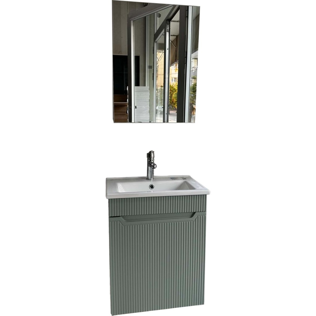 Noce Banyo Dolabı Aynalı Cnc Işlemeli Membran Kapaklı 55 cm Banyo Dolabı / Mobilyası Fiyatı