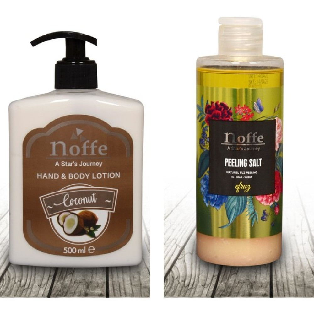 Noffe El-Ayak Vücut Bakım Nemlendirici 500ML + Noffe El-Ayak Vücut Tuz Peeling 250ML Nemlendiriciler Fiyatı
