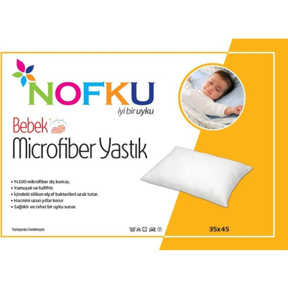 Nofku Bebe Microfiber Yastık 35 x 45 cm Bebek Yastığı-Kılıfı Fiyatı