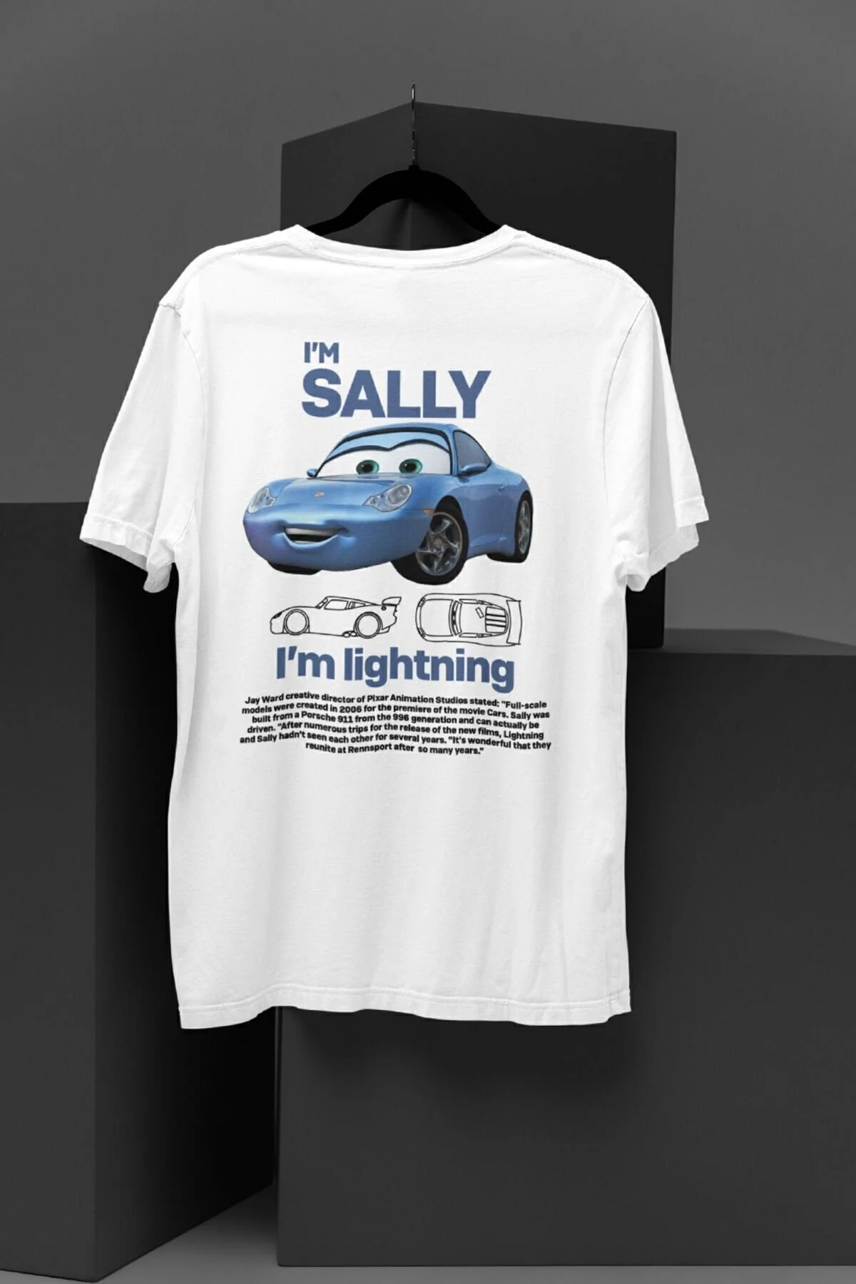 NOKAY IM SALLY & MCQUEEN Car Detail Unisex T-Shirt (TEK ADET FİYATIDIR.) 2XL-3XL Beden" Giyim & İç Giyim Fiyatı