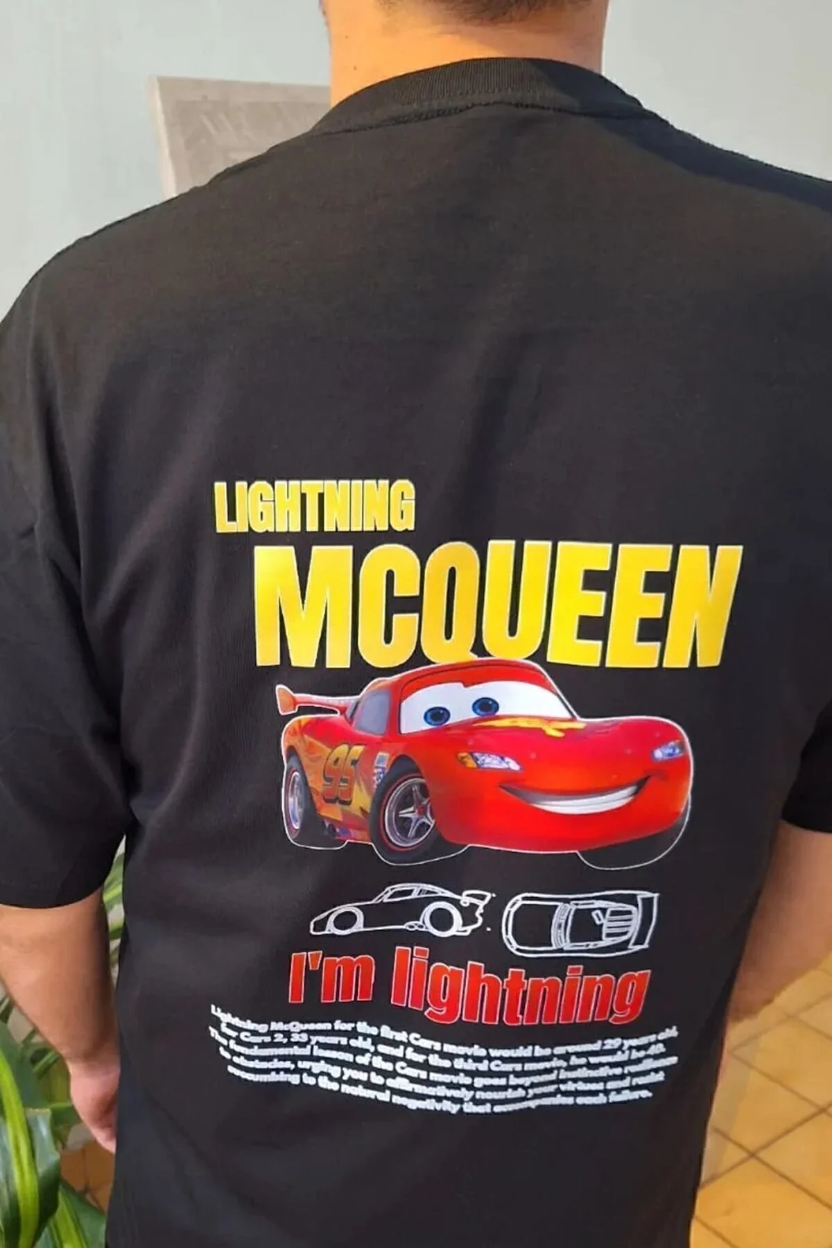 NOKAY IM SALLY & MCQUEEN Car Detail Unisex T-Shirt (TEK ADET FİYATIDIR.) M/S Beden" Giyim & İç Giyim Fiyatı