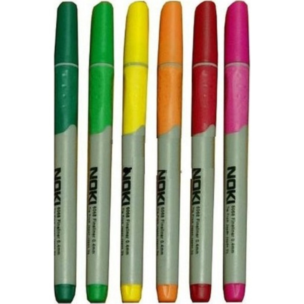 Noki 6068 Fineliner Renkli Japon Uç 0.4 mm 6'lı Keçe Uçlu Kalem Fiyatı