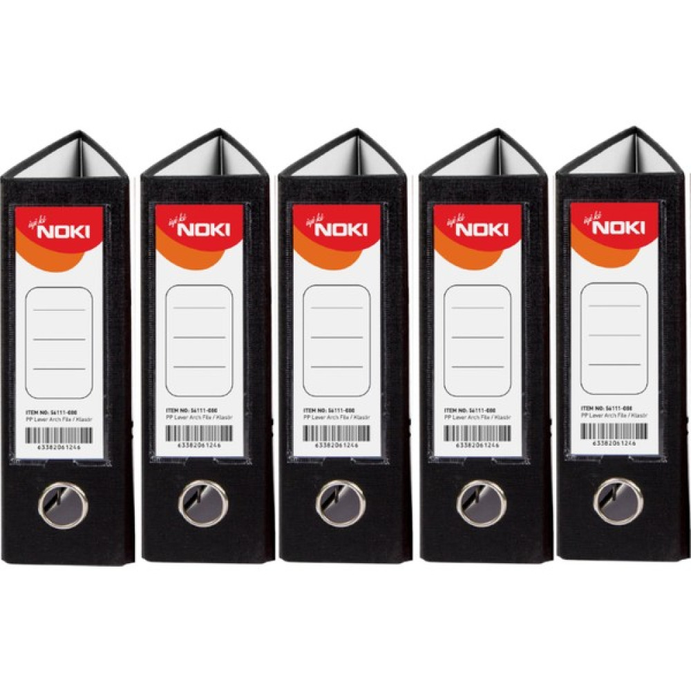 Noki A5 Telgraf Plastik Klasör Siyah 5'li Klasör Fiyatı