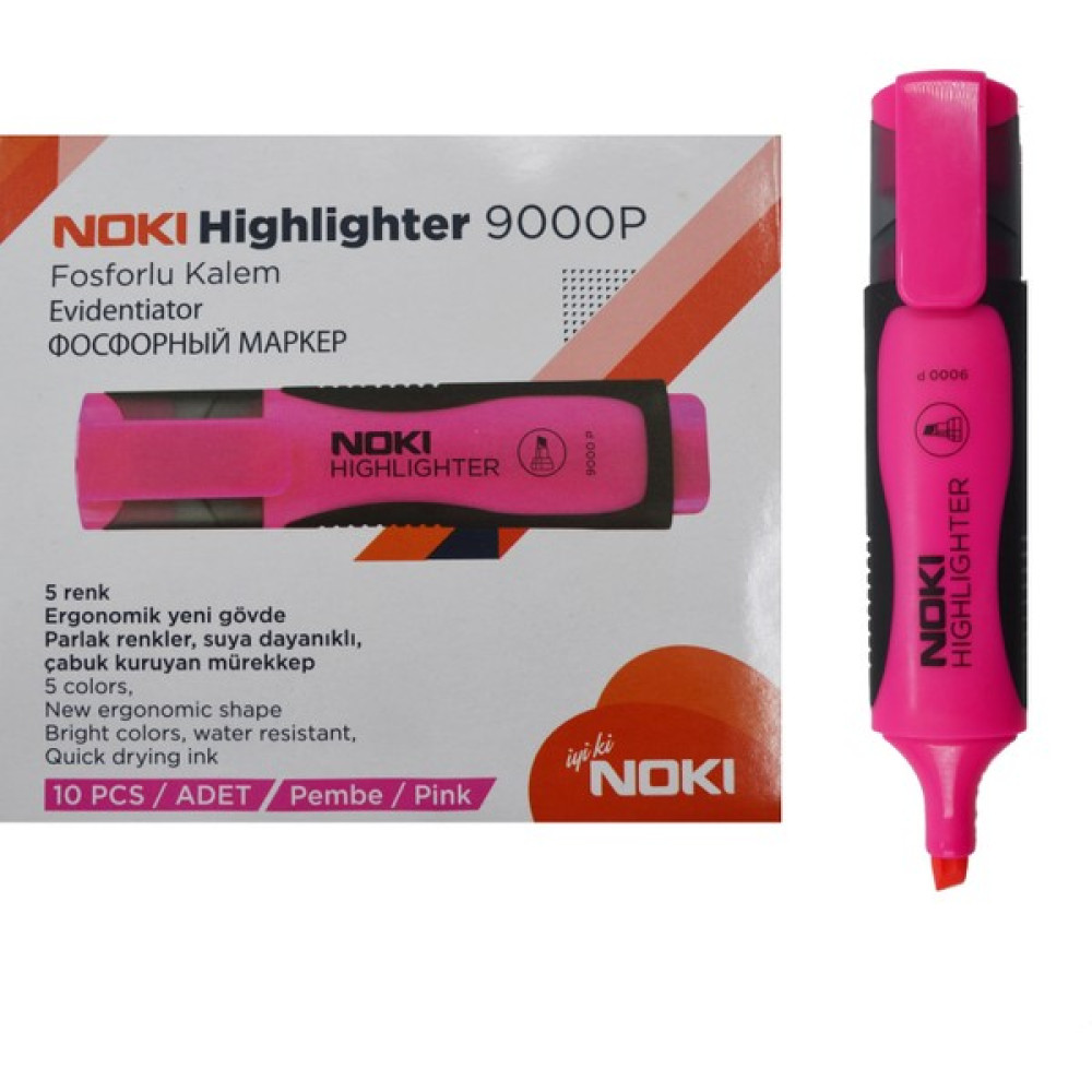 Noki Fosforlu Kalem 10 Adet Pembe Fosforlu Kalem Fiyatı