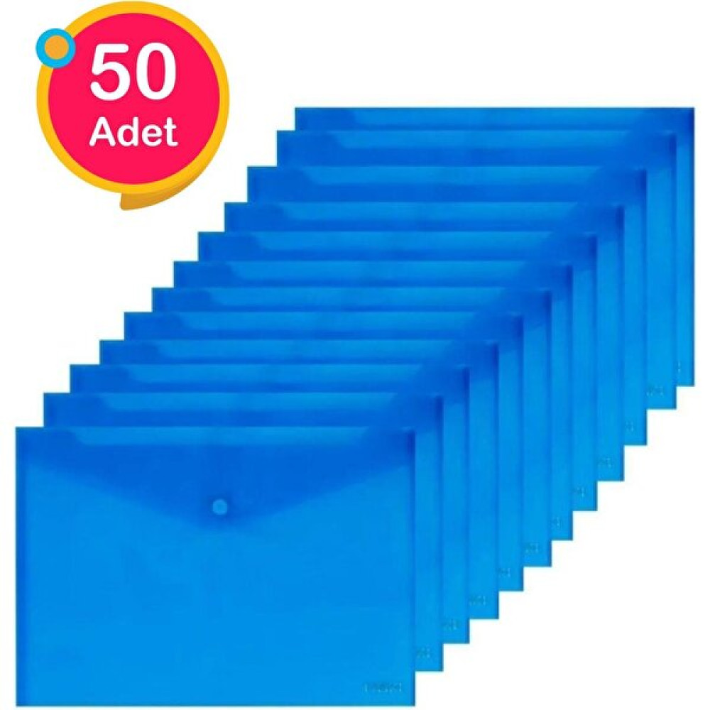 Noki Mavi Dosya Çıtçıtlı Evrak Zarfı 50 Adet Dosya Fiyatı