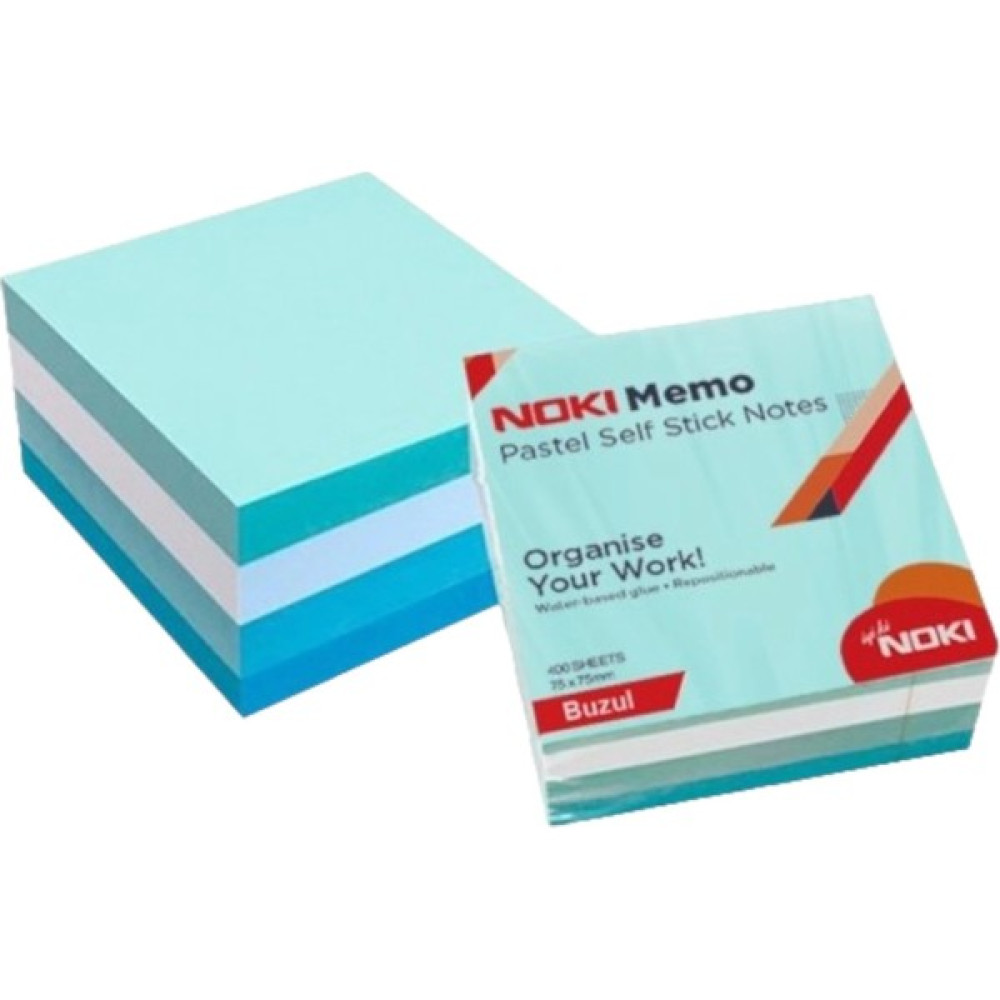 Noki Memo (75*75 cm ) Pastel Buz Mavi Küp Blok 400 Sayfa - Buz Mavisi - Boyut Oto Boyaları Fiyatı