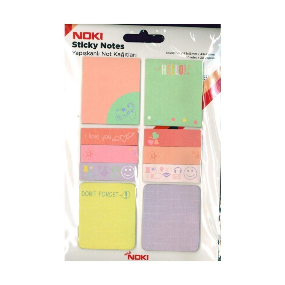 Noki Memo Baskılı Yapışkanlı Notlar Karışık Ölçü 20 Yaprak (postit) Defter Fiyatı