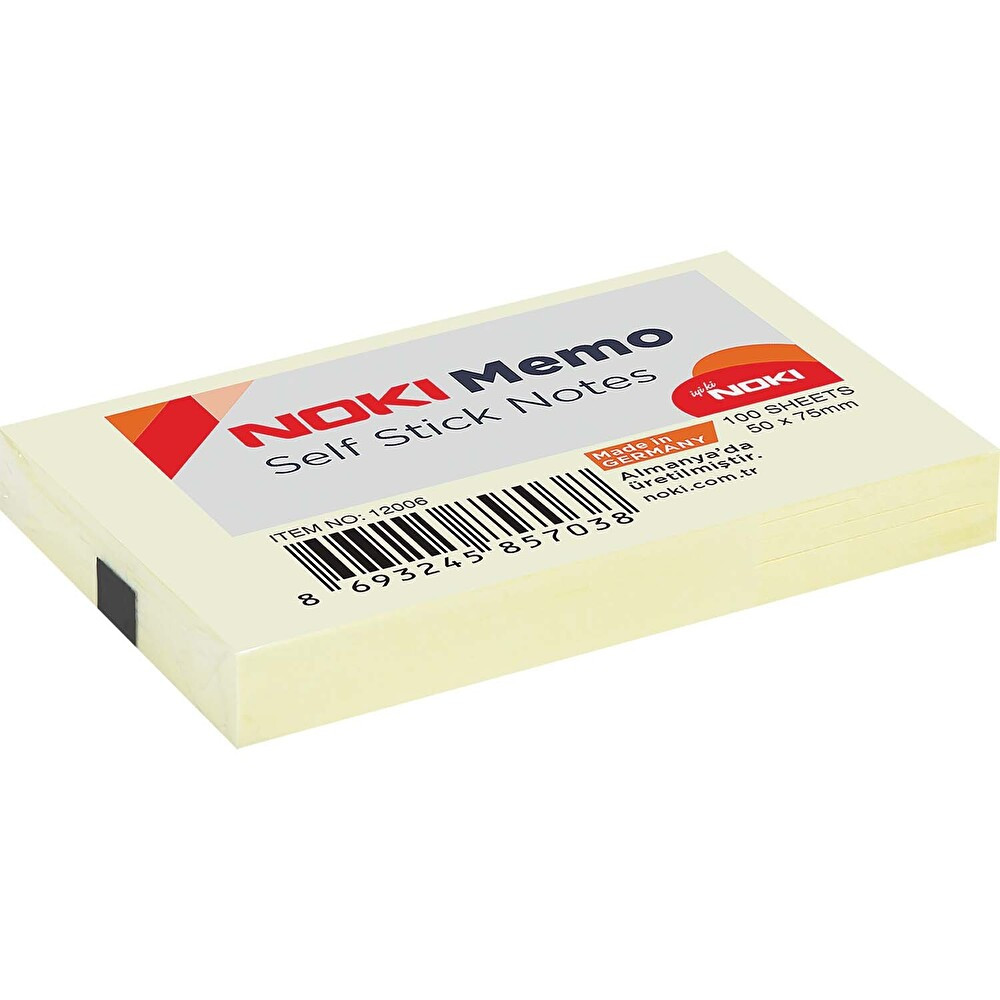Noki Memo Yapışkanlı Not Kağıdı 50X75 mm Yapıştırıcı - Tutkal Fiyatı