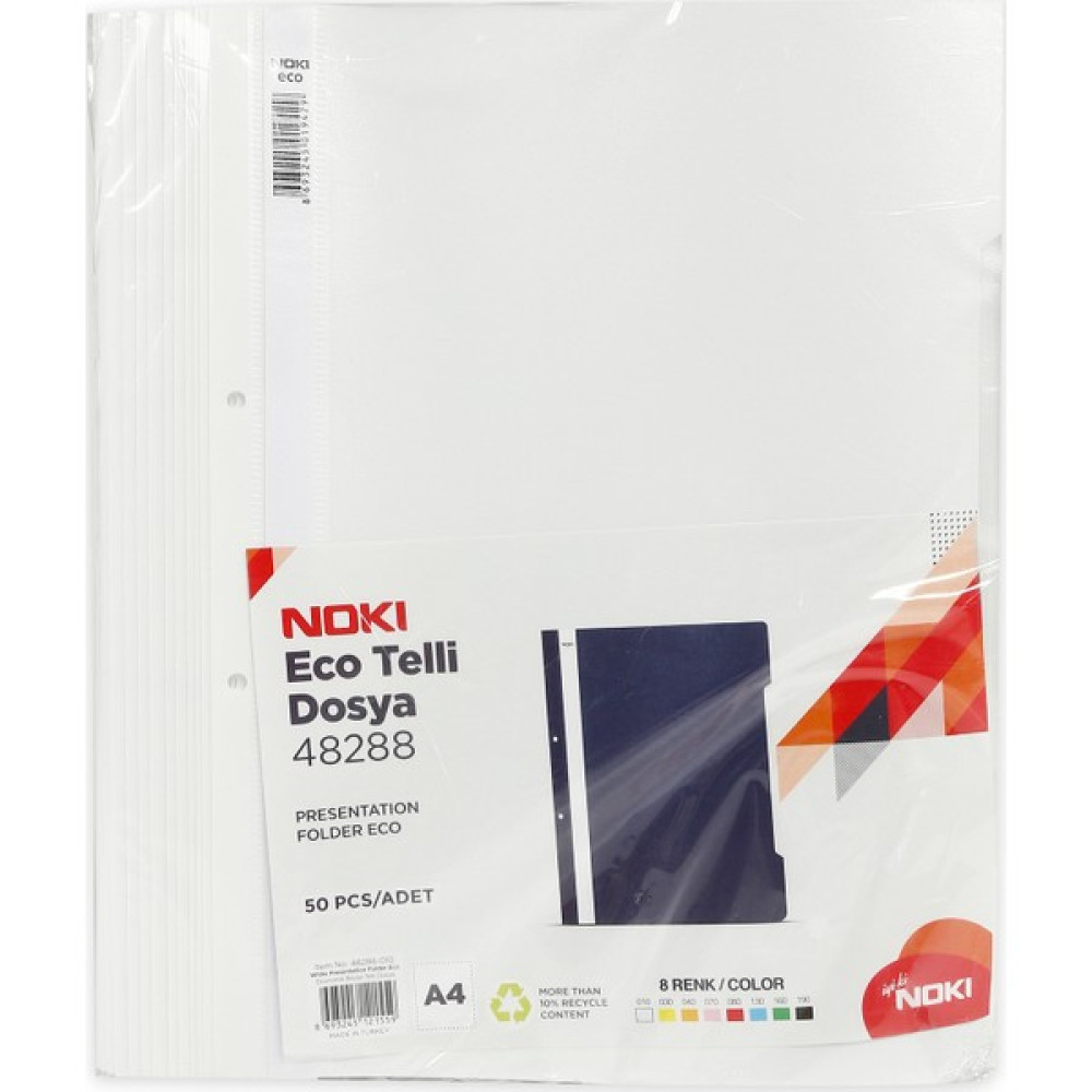 Noki Telli Dosya Eco 4828 Beyaz 50'li Dosya Fiyatı